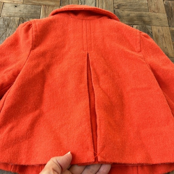 Janie and Jack Wool Orange Infant Pea Coat Size 3-6 Months - Picture 6 of 7